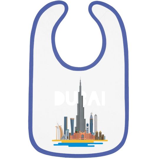 Illustration Of The City Of Dubai Baby Bib