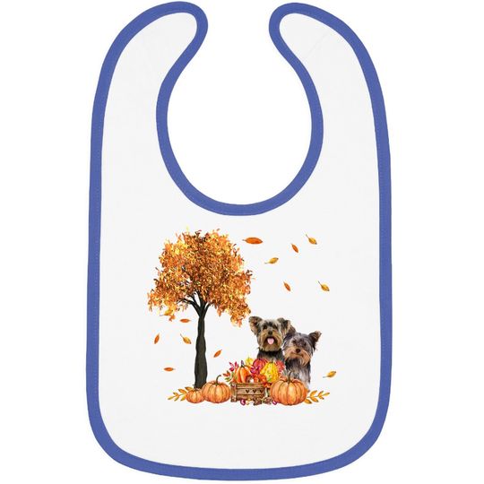 Autumn Leaf Fall Dog Lover Baby Bib