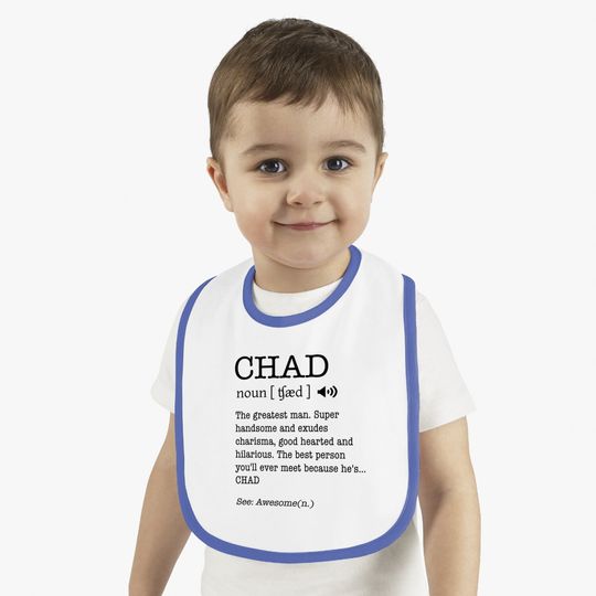 Chad Name Adult Definition Baby Bib