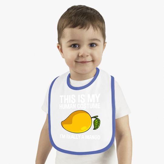 This Is My Human Costume Mango Fruit Baby Bib