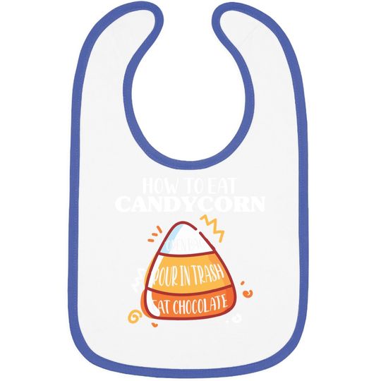 How To Eat Candy Corn - Halloween - National Candy Corn Day Baby Bib