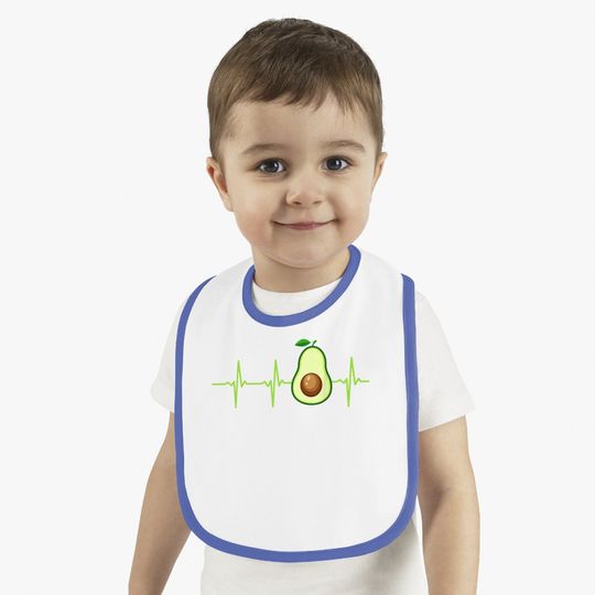 Avocado Heartbeat Baby Bib