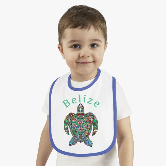 Belize Tribal Turtle Baby Bib
