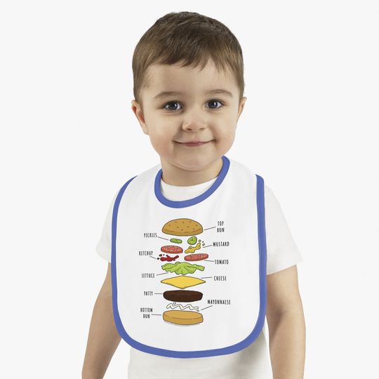 Burgers Anatomy Of A Hamburger Baby Bib