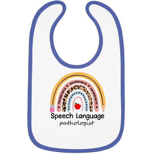 Speech Therapy Leopard Rainbow Baby Bib