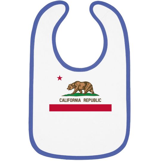 California Republic State Flag Baby Bib