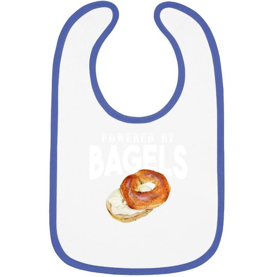 Bagel Lover Gifts - Powered By Bagels Gift Baby Bib