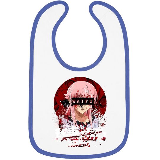 Future Diary Mirai Nikki Gasai Yuno Waifu Cotton Fabric Short Sleeve Baby Bib