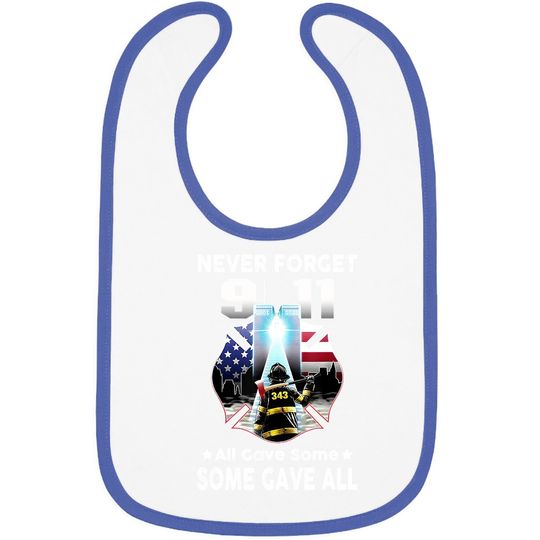 Never Forget 9-11-2001 20th Anniversary Baby Bib