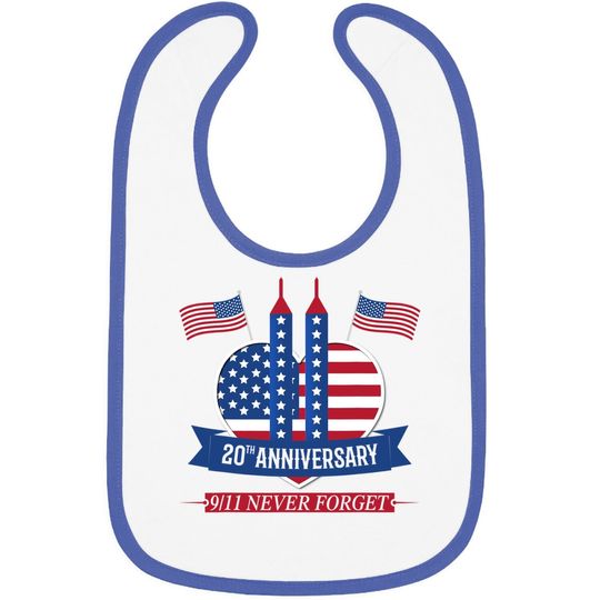 20th Anniversary Never Forget 911 Patriot Day 2021 Baby Bib
