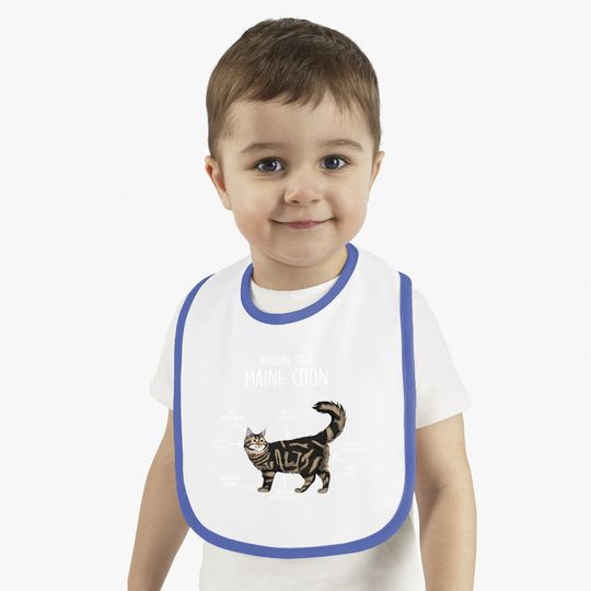 Anatomy Of A Maine Coon Cat Baby Bib