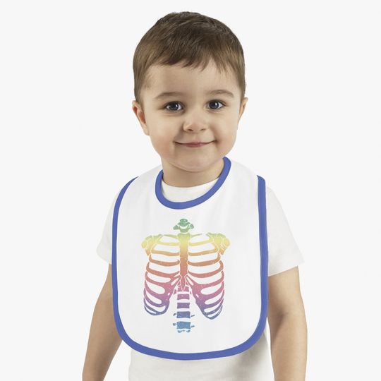 Halloween Skeleton Rib Cage Baby Bib