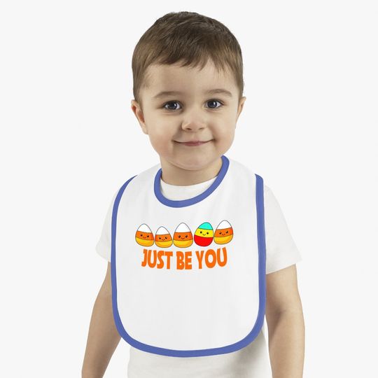 Halloween Be Yourself Be You Candy Corn Baby Bib