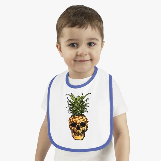 Pineapple Skull Baby Bib Pineapple Baby Bib