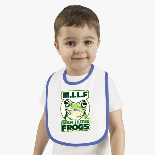 M.i.l.f - Man I Love Frogs Baby Bib