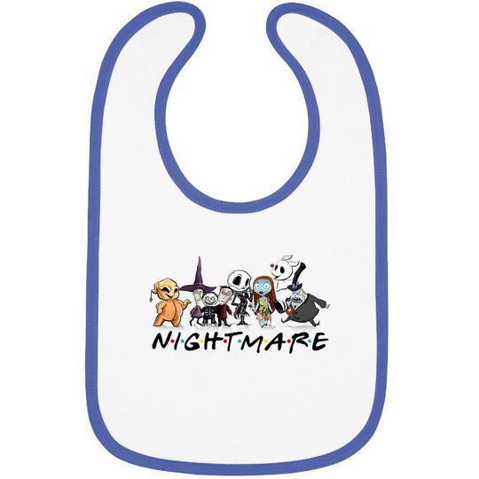 Jack And Sally With Friends Halloween Party Nightmare Before Christmas Characters Baby Bib