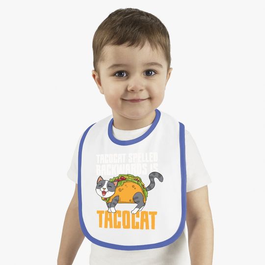 Tacocat Palindrome Taco Cat Lover Mexican Food Linguist Baby Bib