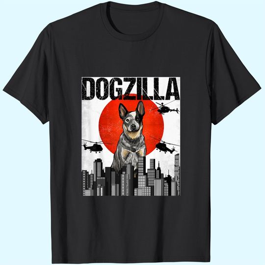 Vintage Japanese Dogzilla Australian Cattle Dog T-Shirt
