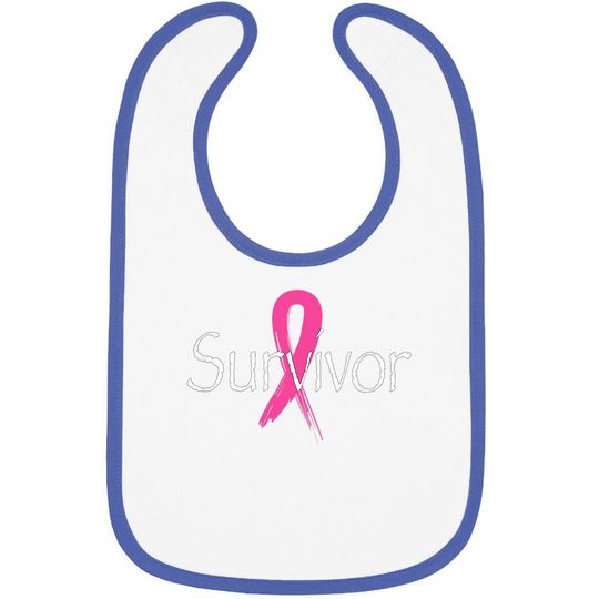 Breast Cancer Survivor Pink Ribbon Awareness Month Baby Bib