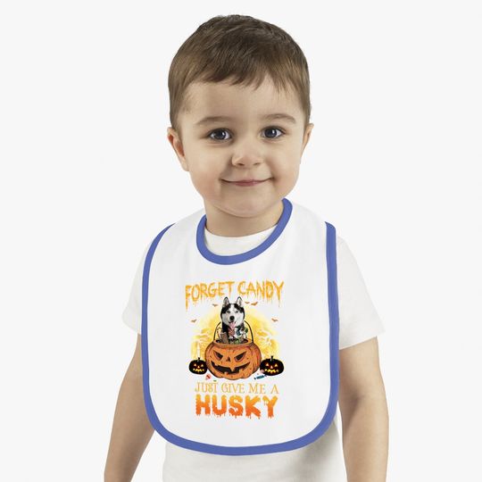 Candy Pumpkin Husky Dog Baby Bib