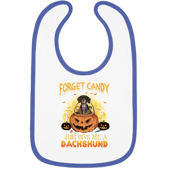 Candy Pumpkin Dachshund Dog Baby Bib