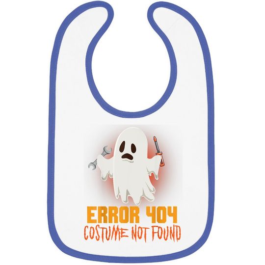 Ghost Halloween Error 404 Costume Not Found Baby Bib