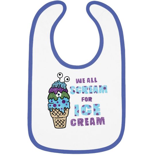 We All Scream For Ice Cream Monsters Inc Baby Bib