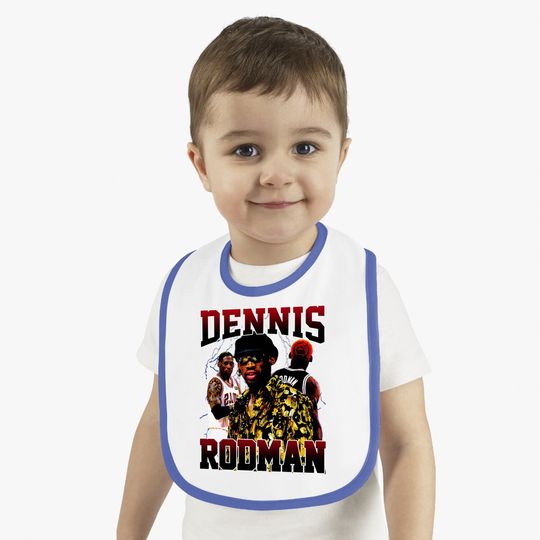 Vintage Style Denis Rodman Baby Bib