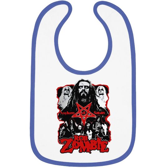 Rob Zombie Baby Bib Tops Short Sleeved Round Neck Cotton Baby Bib