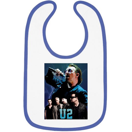 Vintage Style U2 Rock Baby Bib