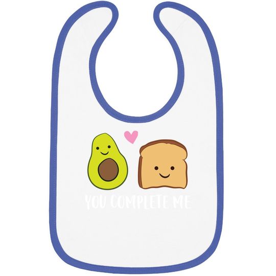 Avocado Toast You Complete Me Valentines Day Avocado Toast Baby Bib