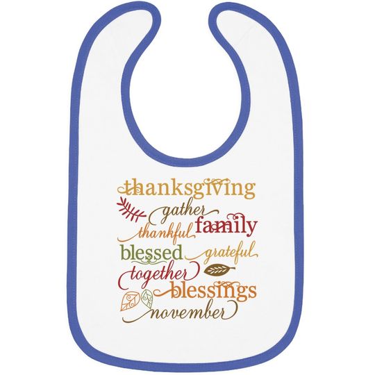 Thankful Blessings Thanksgiving Family Baby Bib