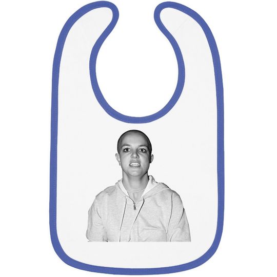 Bald Britney Spears Shaved Head Baby Bib