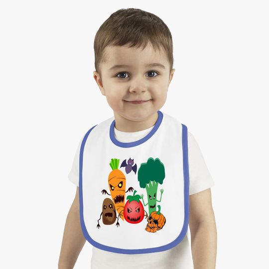 Scary Halloween Vegetables Classic Baby Bib