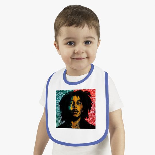 Bob Marley Retro Pop Art Baby Bib