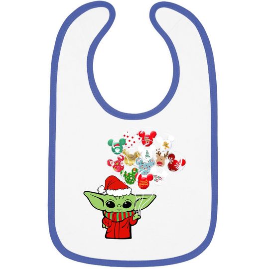 Discover Baby Yoda Christmas Disney Balloon Baby Bib