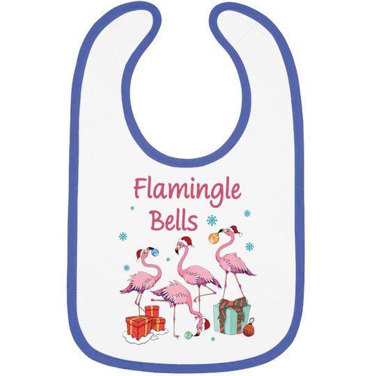 Flamingle Bells Santa Merry Christmas Hoiday Party Gift Baby Bib