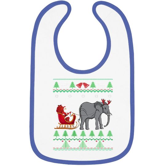 Elephant Reindeer Santa's Sleigh Classic Baby Bib