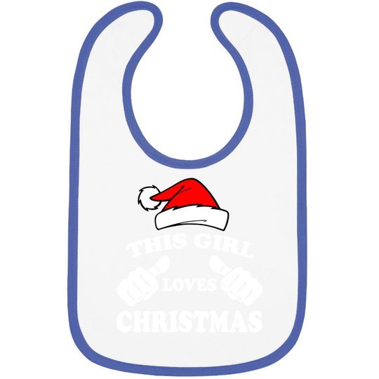 This Girl Loves Christmas Fitted Scoop Baby Bib
