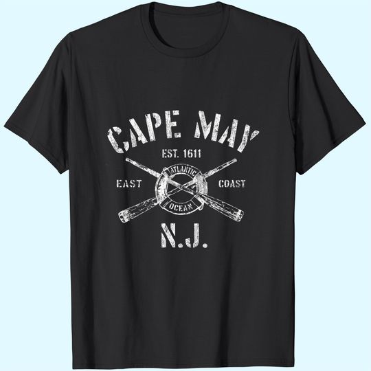 Discover Cape May New Jersey NJ T-Shirt Vintage Nautical Boating T-Shirt