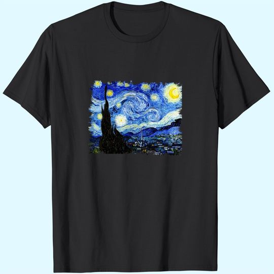 Discover The Starry Night Vincent Van Gogh T-Shirt