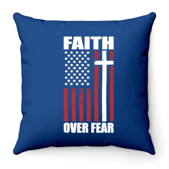 Faith Over Fear Throw Pillow