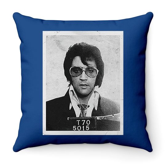 Elvis Presley Mugshot Poster Throw Pillow