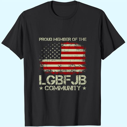 Vintage American Flag Proud Member Of The LGBFJB Community T-Shirt