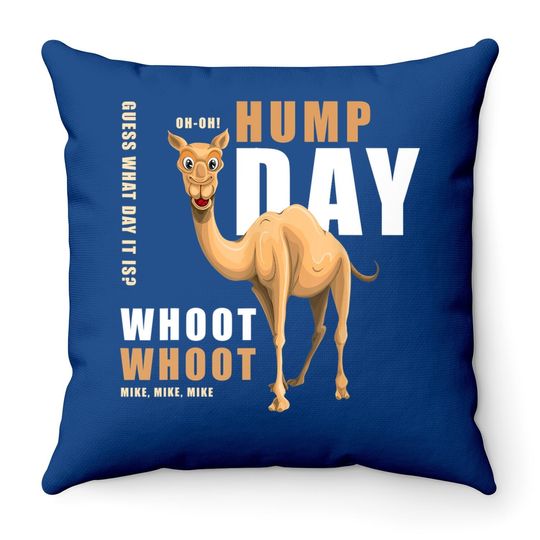 Hump Day Throw Pillow Guess What Day It Is - Camel! Throw Pillow