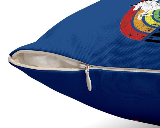 I'm Magical Rainbow Unicorn Tri Blend Throw Pillow Heather Grey