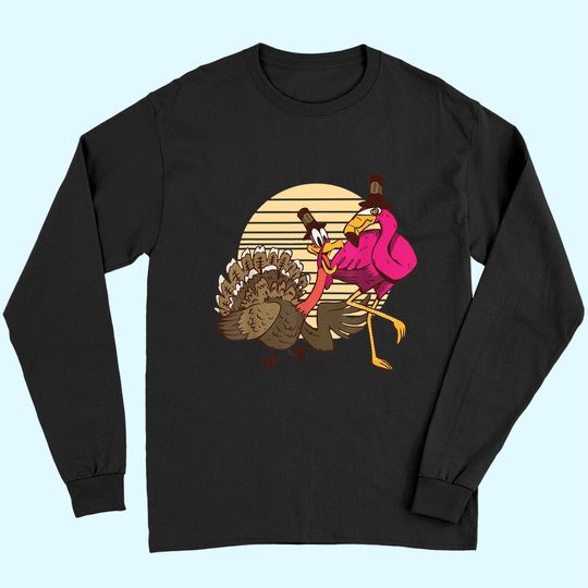 Discover Thanksgiving Flamingo and Turkey Long Sleeves