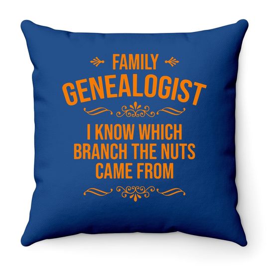 Funny Genealogy Gift | Cute History Genealogist Throw Pillow