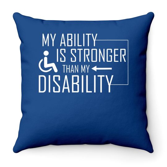Funny Handicap Wheelchair Apparel Disability Amputee Throw Pillow