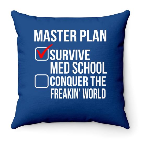 Funny Medical Med School Student Graduation Future Doctor Throw Pillow